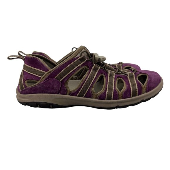 Duluth Womens 10 Sandals Purple Suede Steel Creek Closed Toe Hiking Outdoor - Picture 1 of 13